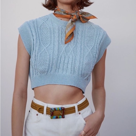 Zara Tops - Zara Cable Knit-Vest